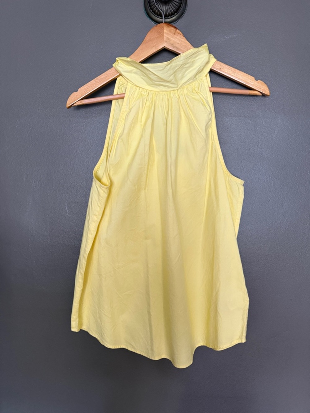 J. Crew Yellow Sleeveless Halter Top-bow in back